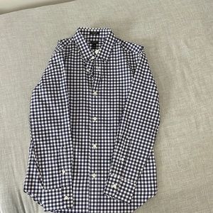 Boys crewcuts Lulow long sleeve button down. Size 12. Blue and white gingham.NWT